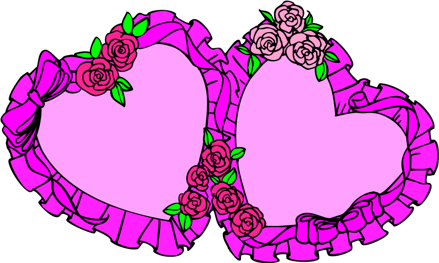 two pink hearts