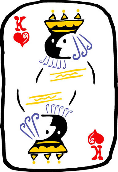 heart drawings playing card king of hearts