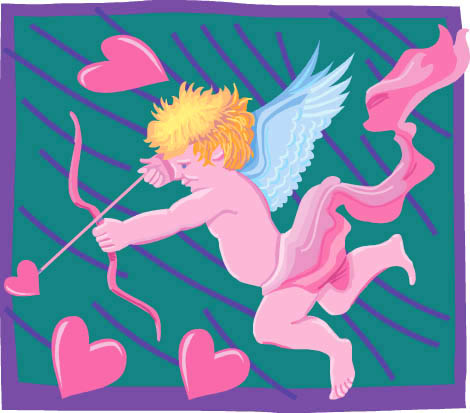 imagenes de amor cupid flying pink hearts arrow