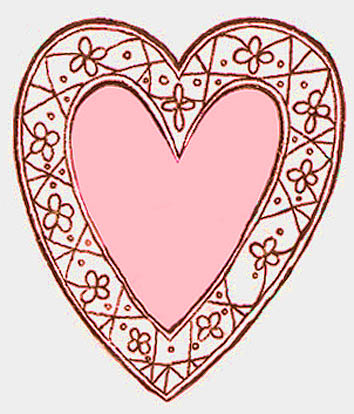 heart drawings decorative pink love heart