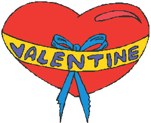 valentine heart clipart ribbon red heart