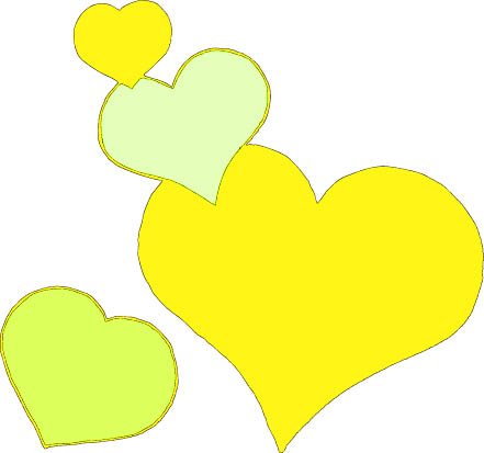 hearts 4 yellow color