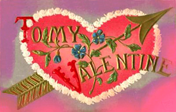 imagenes de amor old valentine card hearts arrow