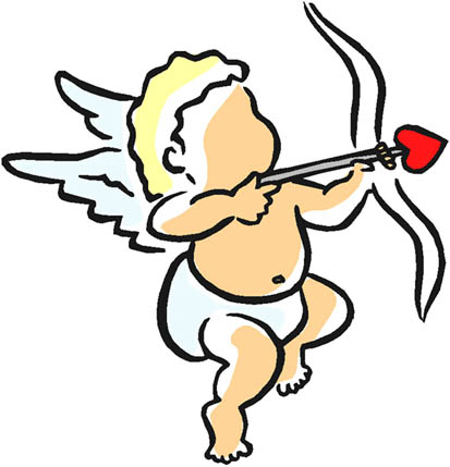 baby cupid love heart arrow