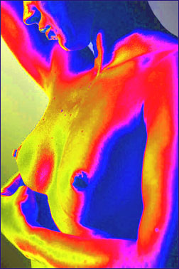 bare bodies naked woman strange colors