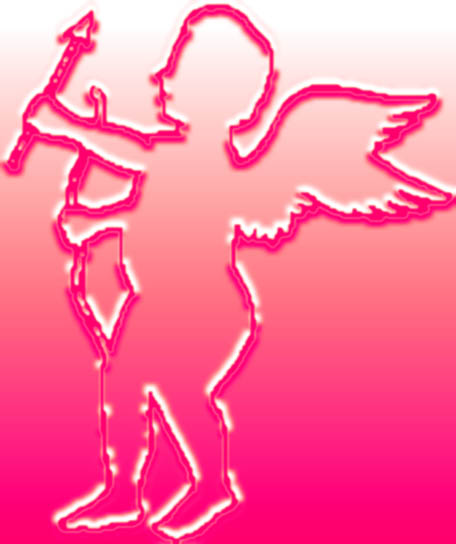 pink cupid sketch arrow