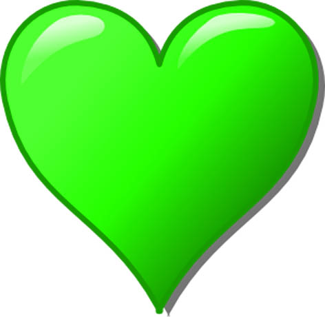 dibujos de amor green love heart