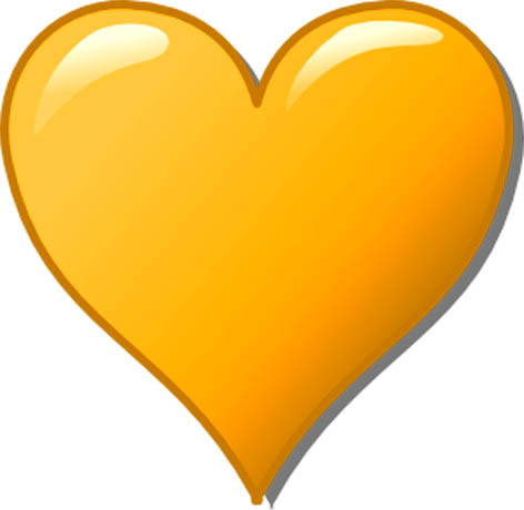 Orange love heart christoph brill