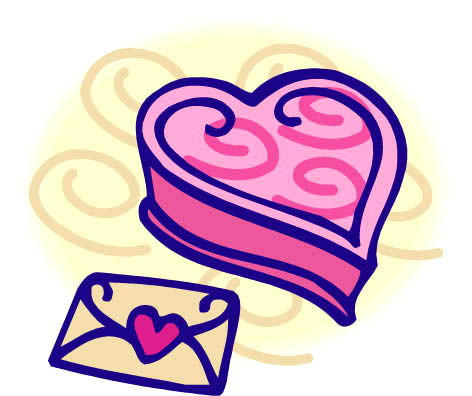 letter box heart clipart