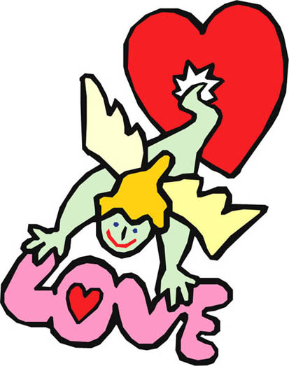 love heart drawings angel love