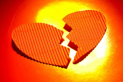 broken heart orange love