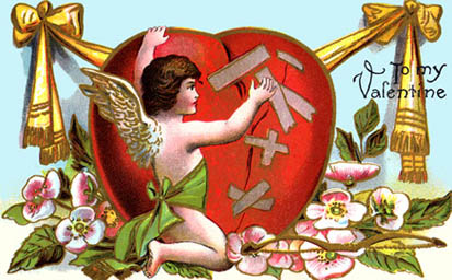 Angel mending broken love heart