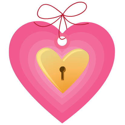 pink heart lock