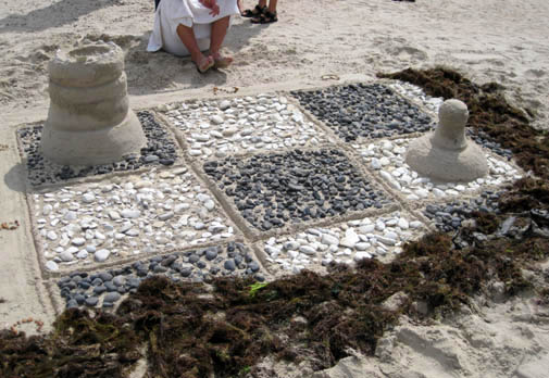 sand sculpture chess ephemeral art