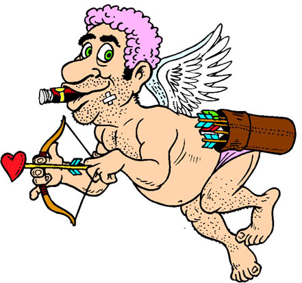 cupid graphics silly adult male cupid cigar
