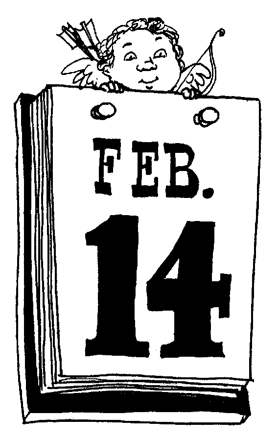 Valentine heart clipart sketch calendar 