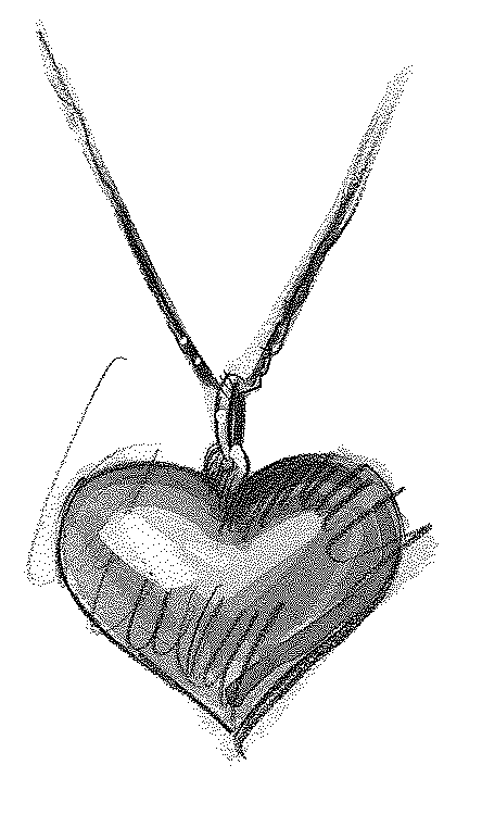 drawings of hearts necklace sketch