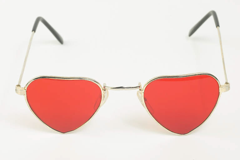 sunglasses with red heart lenses