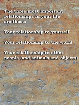 relationships to yourself and people