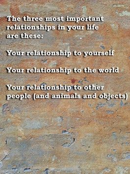 relationships to yourself and people